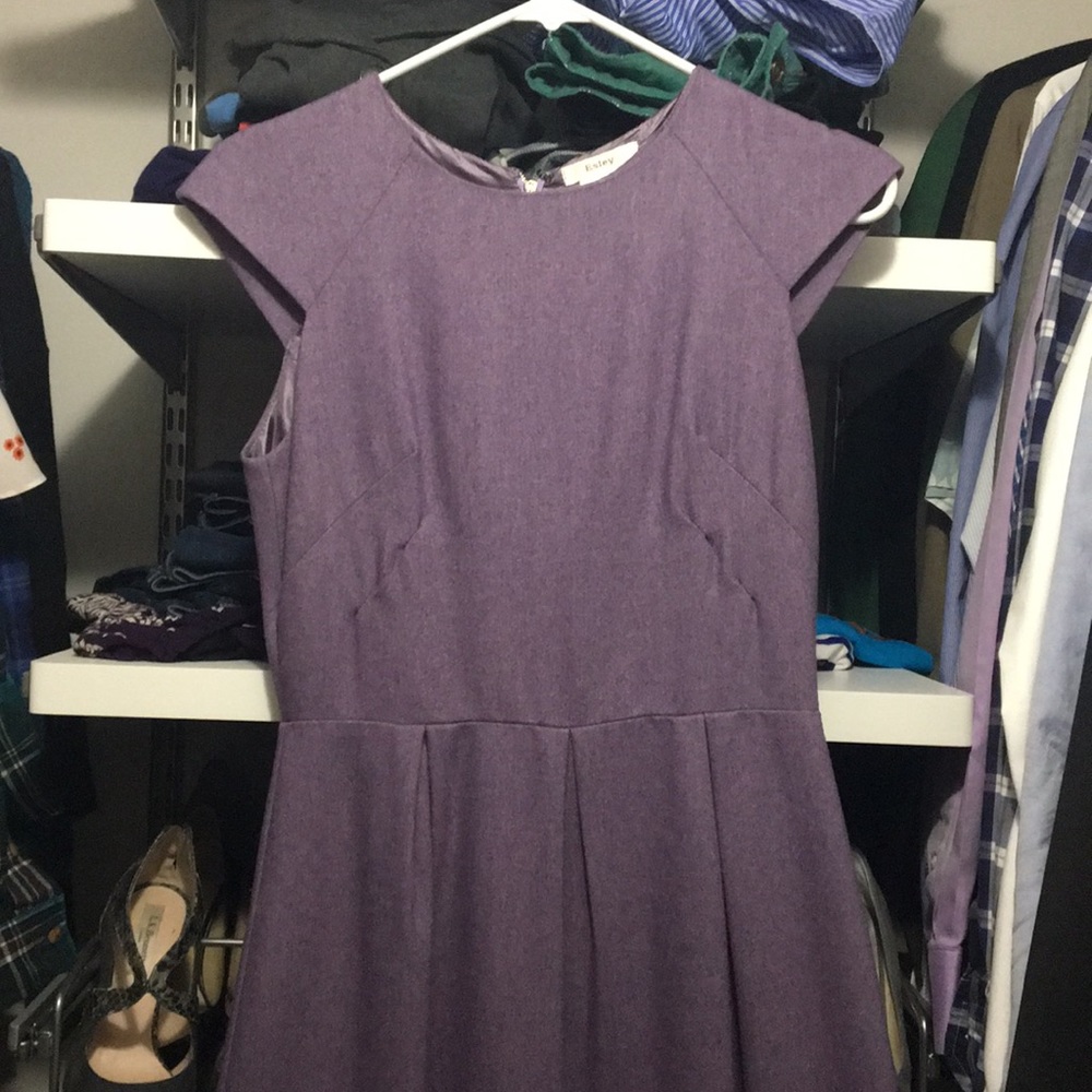 Lavender wool blend dress